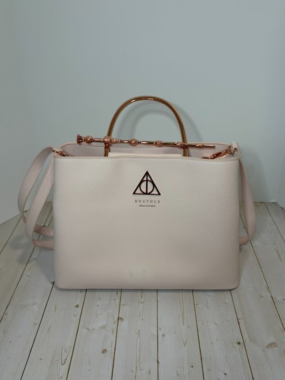 Harry Potter Loungefly Deathly Hallows Pink Satchel Crossbody Bag